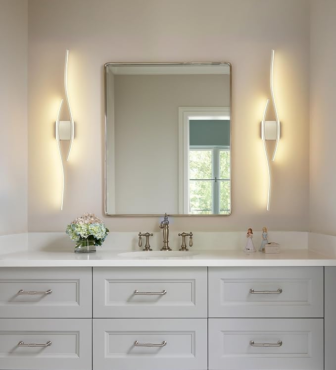Joossnwell Brushed Nickel Vanity Light - Image 5