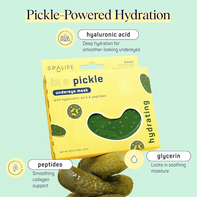 SpaLife In a Pickle Hydrogel Under Eye Patches - Image 3
