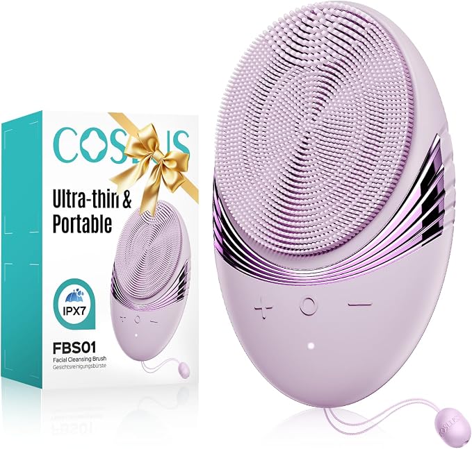 COSLUS Facial Cleansing Brush Face Scrubber : Portable Silicone Waterproof by COSLUS