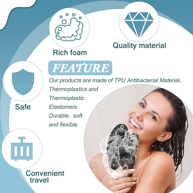 Karenhi 2 Pcs Honeycomb Exfoliating Glove Bath Mitt Body Spa Scrubber, - Image 4
