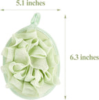 Boao 3 Pcs Bath Shower Pouf Sponge Mesh Pouf Shower Ball Exfoliating Body - Image 4