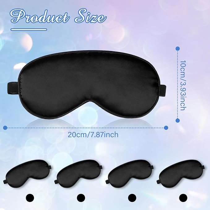 BBTO 8 Pcs Sleep Mask, Silk Eye Mask - Image 2