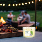 Citronella Candle Outdoor 2-Pack - 14oz Each 3-Wick Candles in Clear Glass Jars - Image 7