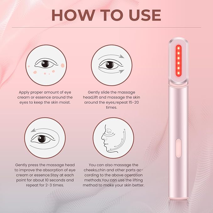 Red-Light-Therapy-for-Face, 7 in 1 LED Light-Therapy-Wand - Image 6