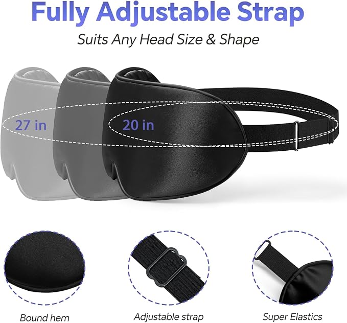 Silk Sleep Mask – 2 Pack Silk Eye Mask - Image 2