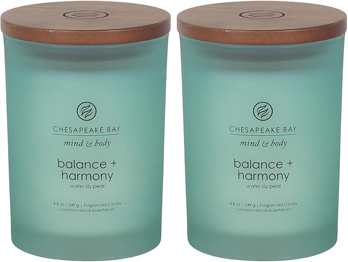 Chesapeake Bay Balance + Harmony Scented Candles Water Lily Pear Fragrance by ChesapeakeBayFragrance