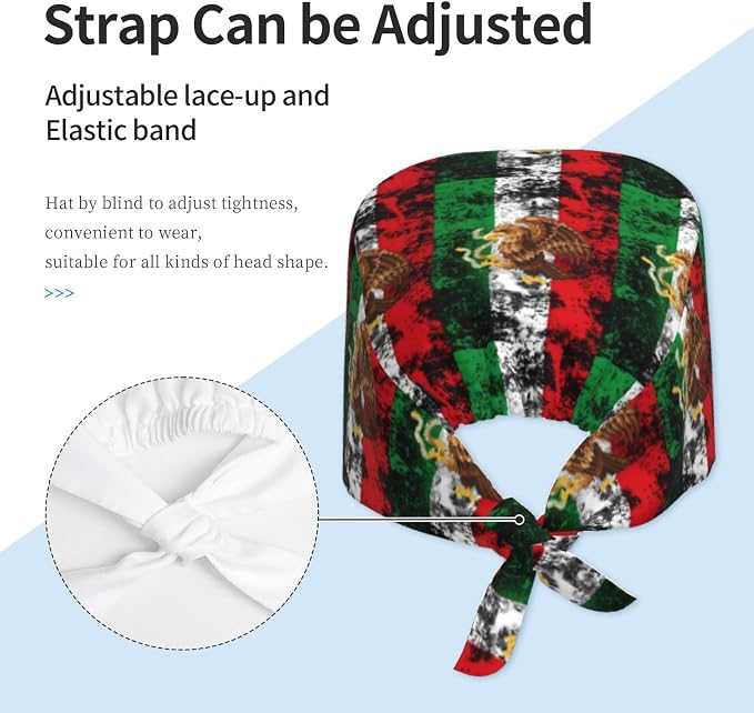 Adult Working Cap Adjustable Cleaning Work Sweatband Scrub Hat Tie Back Hats - Image 4