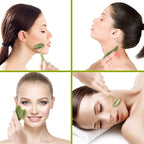 4-pcs Jade Roller & Gua Sha Set, Facial Roller Massager - Image 4
