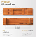 Teak Bathtub Tray for Freestanding Bath - Image 2