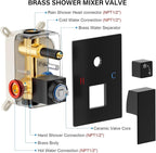 FPXRNG Black Shower Faucet Set, Rainfall Shower System - Image 6