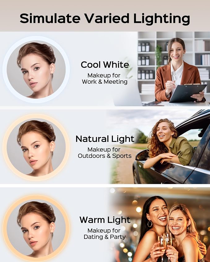 JACKYLED Modern Bathroom Light Fixtures Over Mirror 3 Color Temperatures 2-Head - Image 7