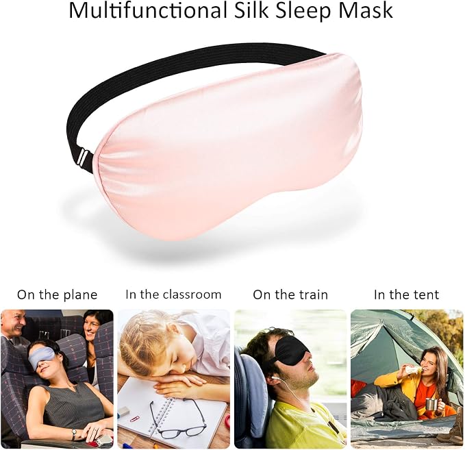 12 Pieces Silk Sleep Mask Pure Silk Sleep Eye Mask - Image 5