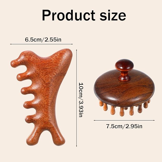 SynHHergyx Wooden Scalp Massager Comb - Image 2