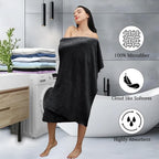 Black Bath Towels Set 35x70 Inches - Image 3