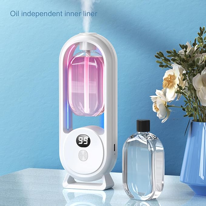 Wall Mounted Essential Oil Diffuser, 5 Modes Dual Display Colourful Night Light - Image 4