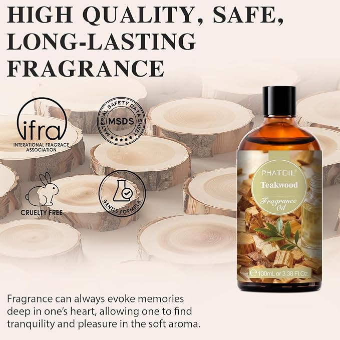 PHATOIL 3.38FL.OZ Teakwood Fragrance Oils - Image 2