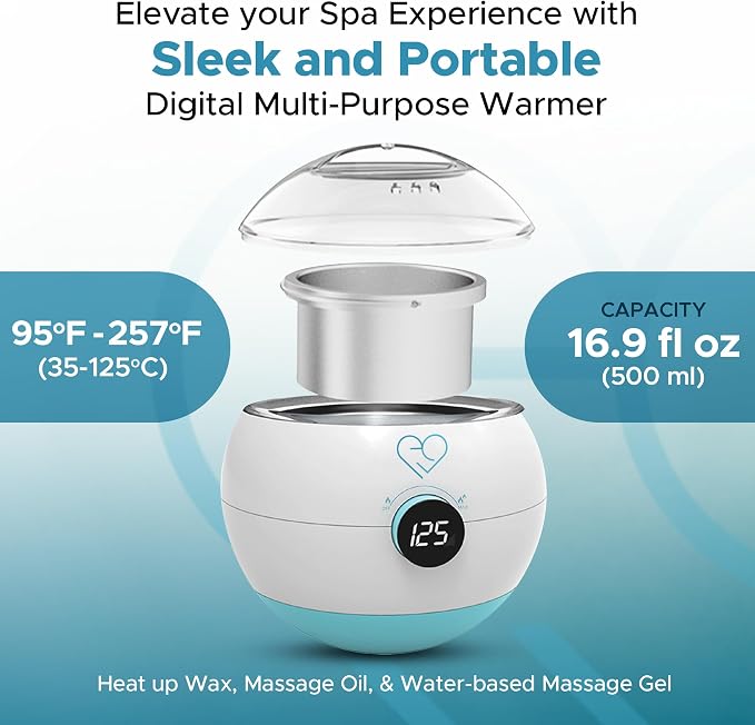 Multi-Purpose Oil & Massage Gel Warmer, Electric Wax Melter, Includes Aluminum - Image 6