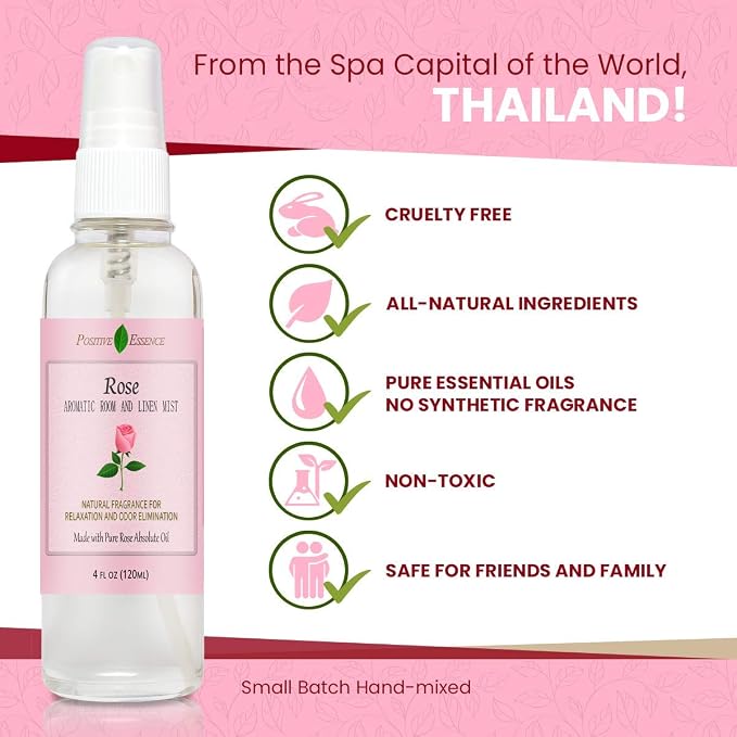 Rose Linen and Room Spray, Natural Pillow Spray Made - Image 8