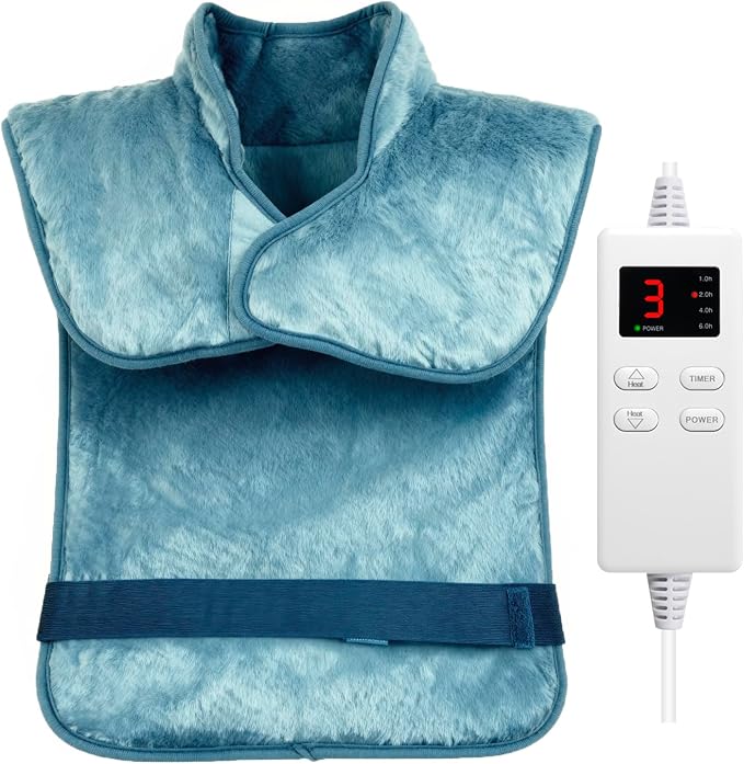 Heating Pad for Back Pain Relief, Electric Heating Pad for Neck and Shoulders by NBKLS