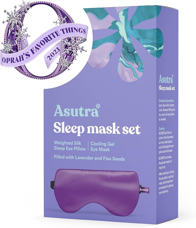 ASUTRA Silk Eye Pillow for Sleep, Weighted Eye Mask, Meditation & Light - Image 8