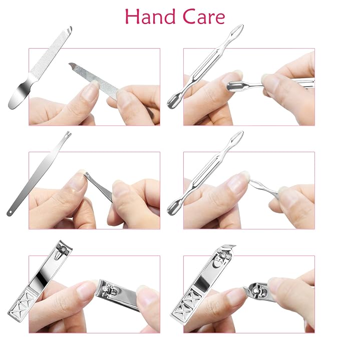 Teamkio 18pcs Manicure Set Pedicure Nail Clippers Set Travel Hygiene Kit - Image 3