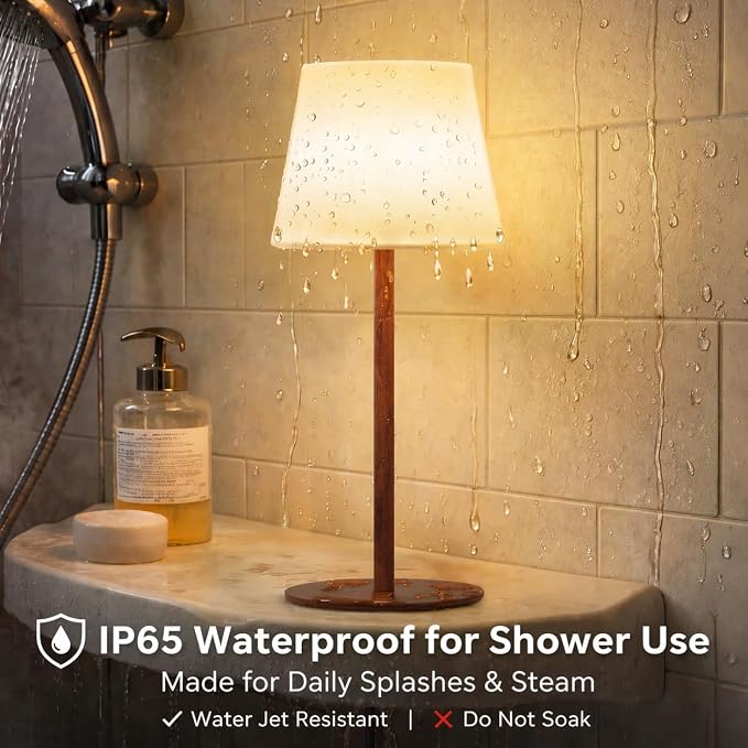 EZVALO Spa-Like Shower Lamp – IP65 Waterproof Bathroom Lamp, 4500mAh - Image 2