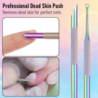 2 Pcs Cuticle Trimmer, Cuticle Remover Pusher Double head Nail Tool - Image 4