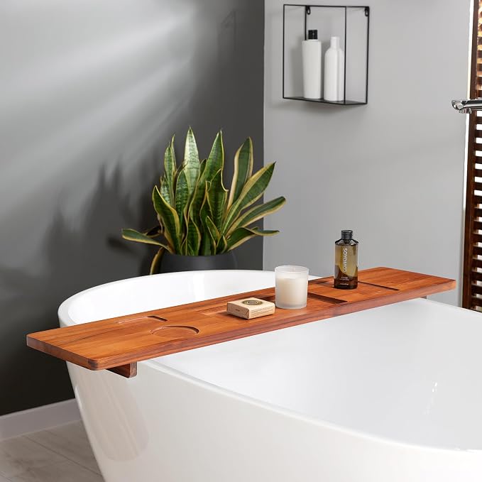 Teak Bathtub Tray for Freestanding Bath - Image 5