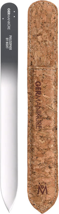 GERMANIKURE Glass Nail File in Cork Sleeve by GERMANIKURE