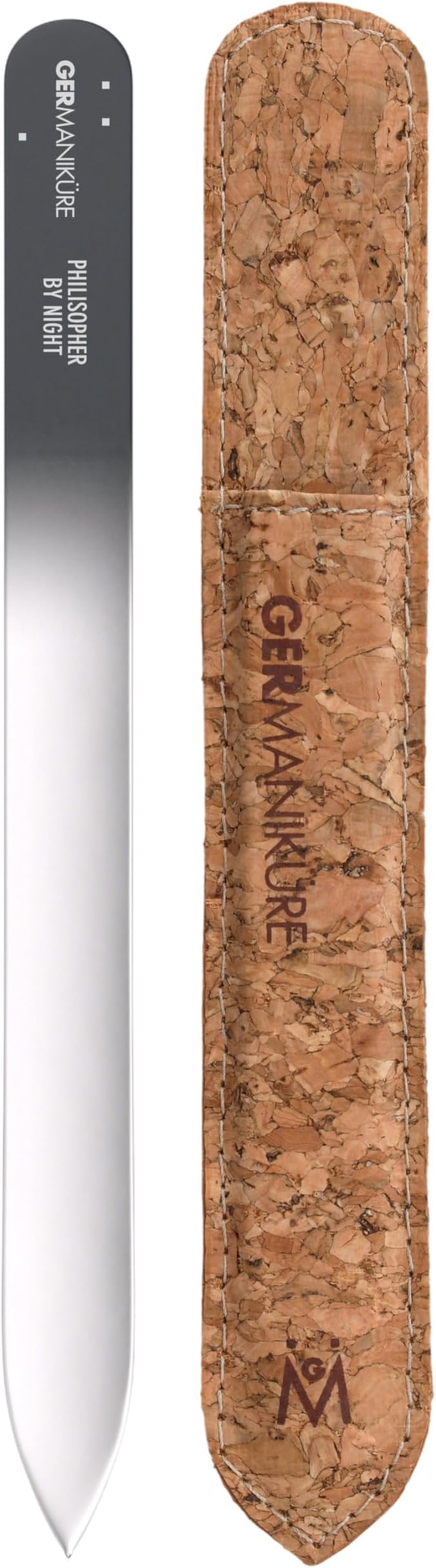 GERMANIKURE Glass Nail File in Cork Sleeve by GERMANIKURE