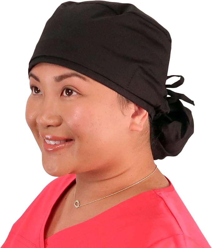 Sparkling EARTH Big Hair Ponytail Classic Surgical Style Scrub Working Cap - Image 3