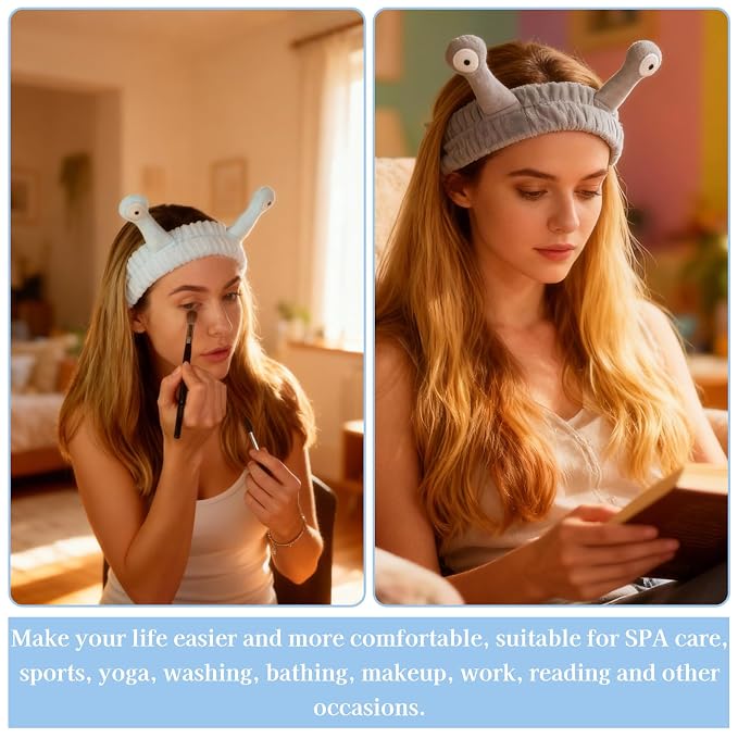 Snail Face Wash Headband Skincare & Wrist Bands - Image 6
