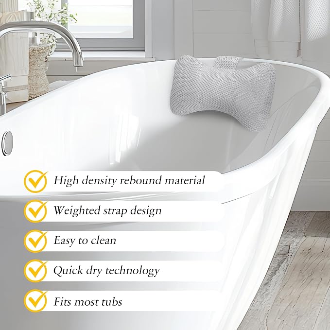 Hot Tub Pillow，Bath Pillow for Headrest，Universal Spa Pillow Height Adjustable - Image 6
