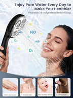 Filtered Shower Head with Handheld, High Pressure 7 Mode, Anti-clog Nozzles - Image 3
