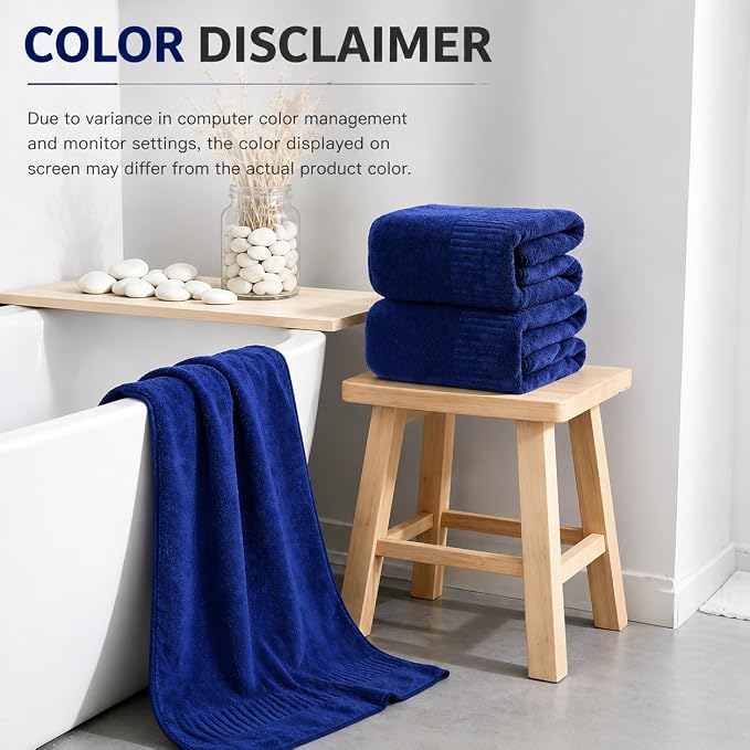 SEISSO 4 Pack Extra Large Bath Towels 63"x35", Bath Sheets - Image 8