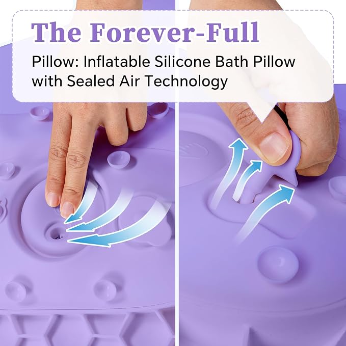 Luxury Silicone Bath Pillow for Tub, New Cloud-Soft 4D Air-Cushion Bathtub - Image 4