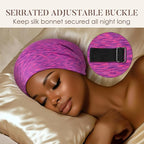 LULUSILK 100% Mulberry Silk Lined Sleep Cap Silk Bonnet - Image 4