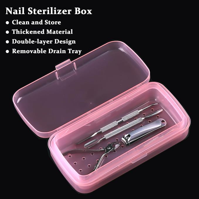 Nail Tool Sterilizer Box Plastic Sterilization Tray - Image 2