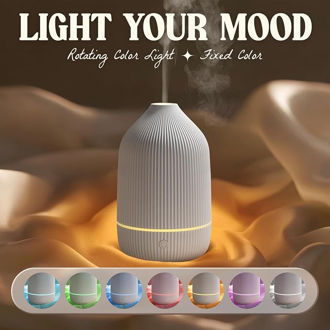 Essential Oil Diffuser, 100ml Aromatherapy Diffuser, Mini Ultrasonic Diffuser - Image 4