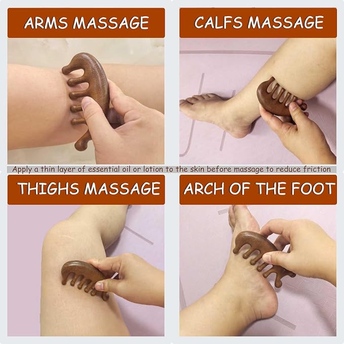 Wooden Scalp Massager for Scalp Gua sha, Massage Comb, Wooden Head Massager - Image 6