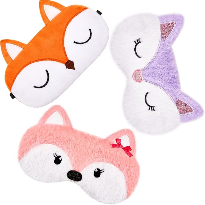Haysandy 3 Pieces Sleep Mask for Kids Girls Cute Cat Sleeping Eye Cover Soft by Haysandy