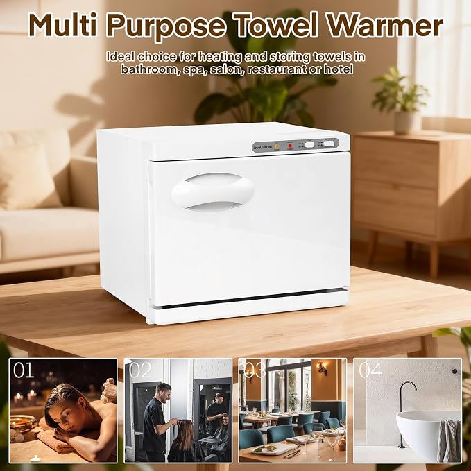 Hot Towel Cabinet, Yofuly 8L White Towel Heater - Image 5