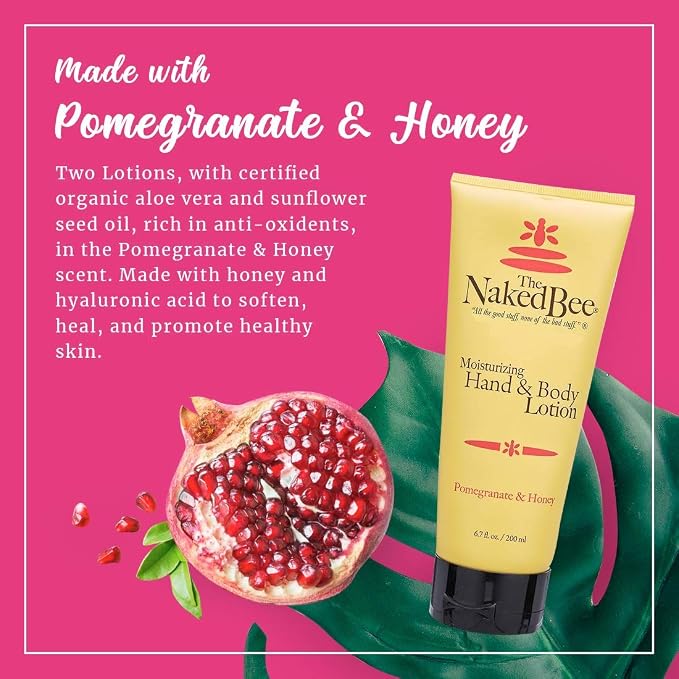 The Naked Bee Pomegranate & Honey Hand and Body Lotion, 6.7oz - Image 2