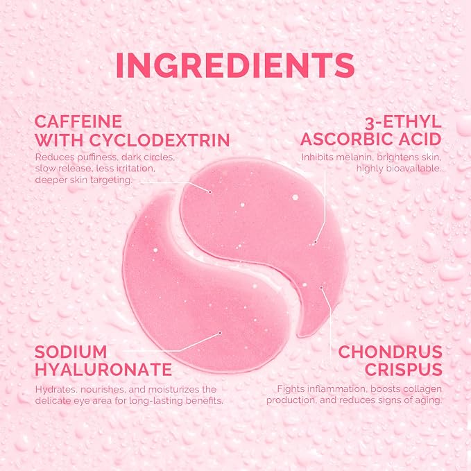Under Eye Patches for Dark Circles: Caffeine Gel Masks for Puffiness Undereye - Image 4