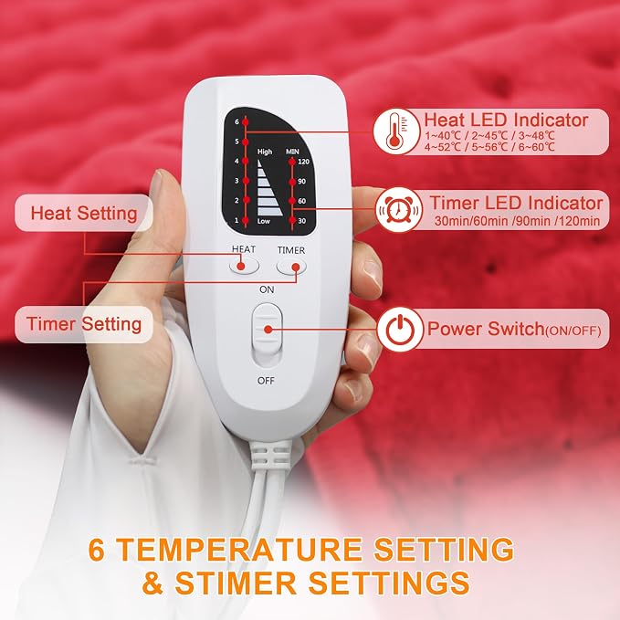 Deepsoon Heating Pad, Electric Heating Pads - Image 7
