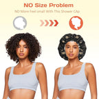 Shower Cap Reusable Double Layer Adjustable Elastic Waterproof EVA Hair Bath - Image 5