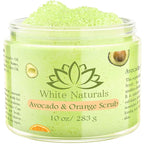 Organic Avocado & Orange Body Scrub Moisturize & Soften Skin, Pure Natural by WhiteNaturals