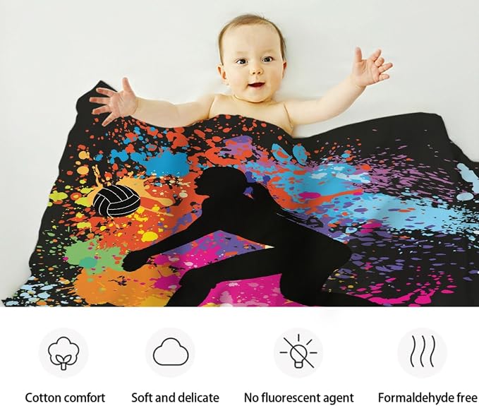 Custom Volleyball Blanket, Personalized Volleyball Blanket, Customized Sport - Image 3