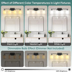 Ascher Bathroom Light Fixtures, 4-Light Vanity Light Over Mirror, Wall Lamp - Image 7