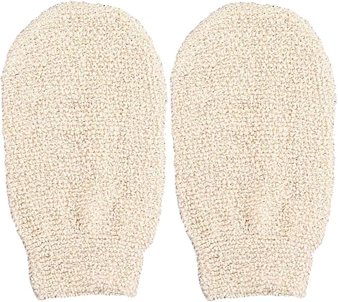 2 Pcs Exfoliating Gloves, Bath Shower Gloves Mitts Bamboo Fiber Bath Body - Image 8